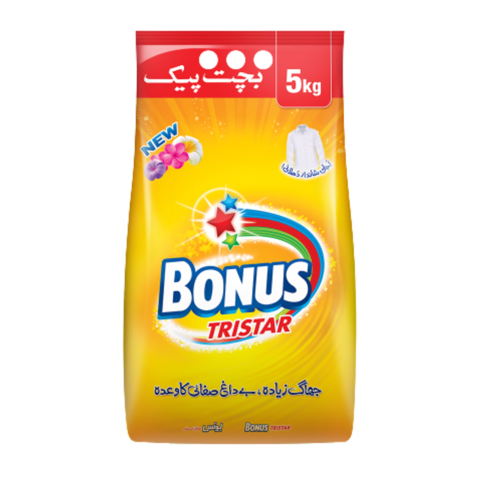 BONUS TRI STAR WASHING POWDER 5KG Default Title - MamasJan Grocery Nonfood