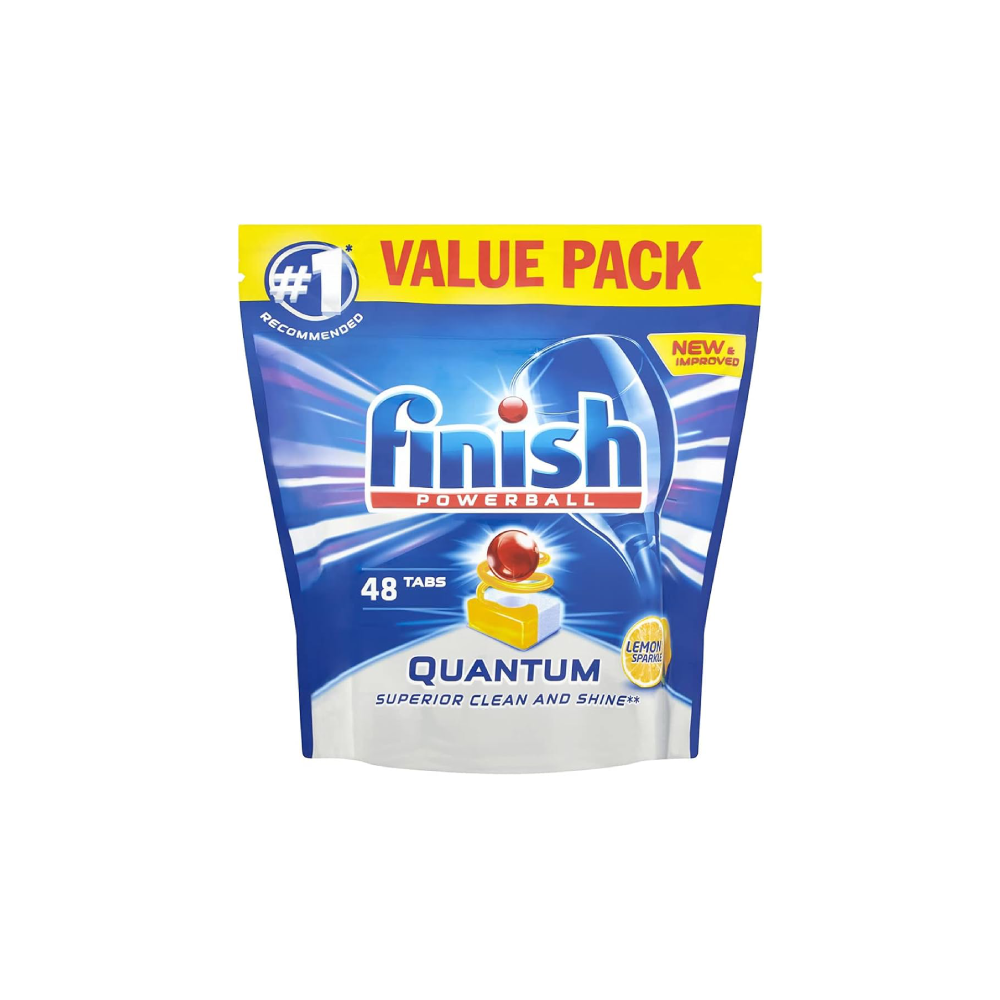 FINISH DISHWASHING POWER BALL LEMON SPARKLE 48 TABS 744 GM Default Title - MamasJan Grocery Nonfood