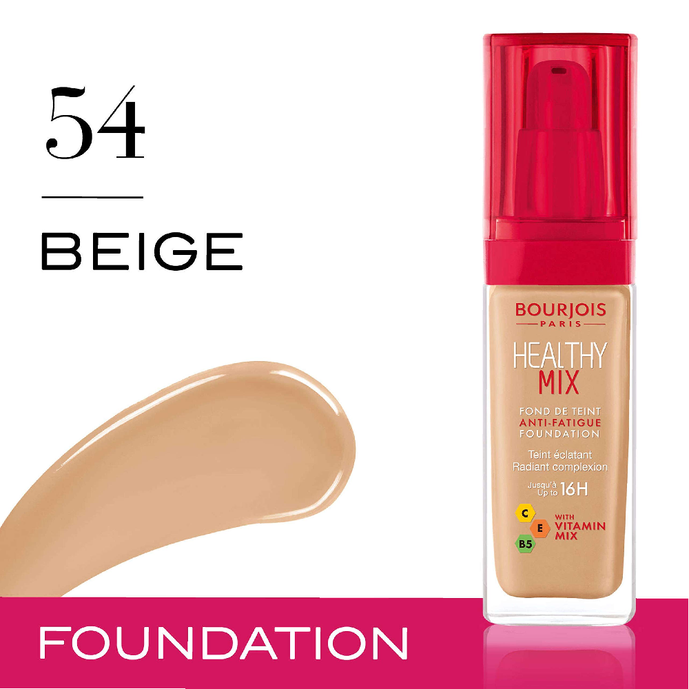BOURJOIS HEALTHY MIX FOUNDATION 54 BEIGE PC Default Title - MamasJan Makeup