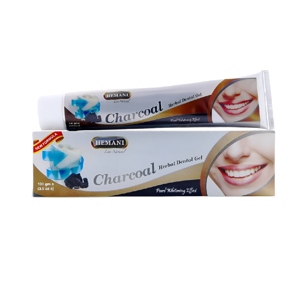 HEMANI TOOTH PASTE CHARCOAL DENTAL GEL 100 GM Default Title - MamasJan Grocery Nonfood