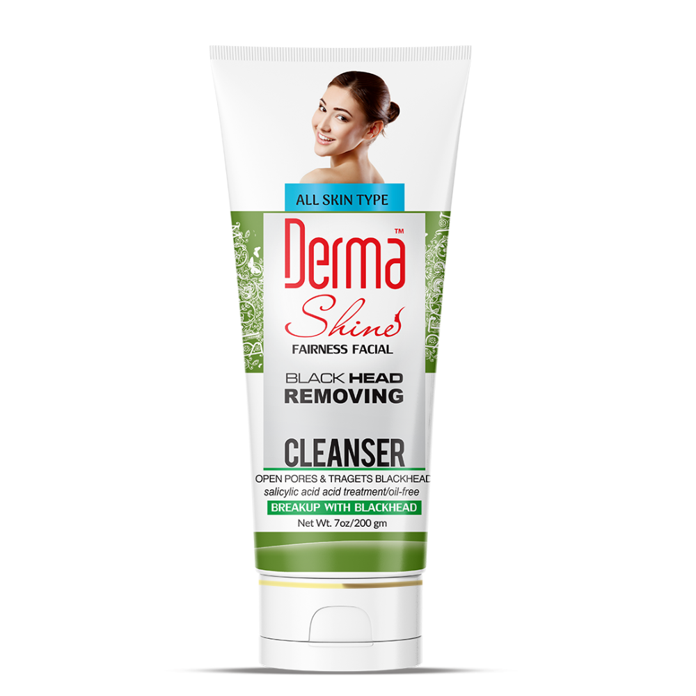 DERMA SHINE BLACK HEAD REMOVING CLEANSER 200 ML PC Default Title - MamasJan skincare