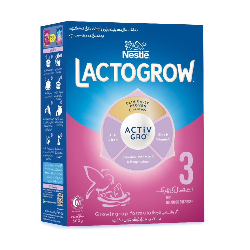 NESTLE LACTOGROW 3 MILK POWDER GENTLE GROW 800 GM Default Title - MamasJan Grocery