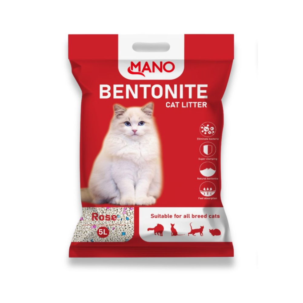 MANO BENTONITE CAT LITTER ROSE 5 LTR Default Title - MamasJan Grocery Nonfood