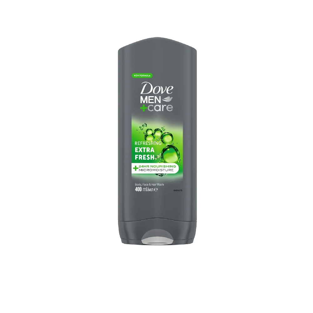 DOVE MEN CARE BODY AND FACE WASH EXTRA FRESH 400 ML Default Title - MamasJan Grocery Nonfood