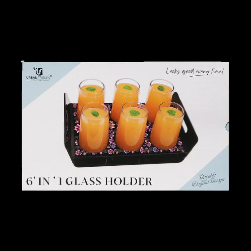 6 IN 1 GLASS HOLDER (DASHING BLACK) Default Title - MamasJan Crockery
