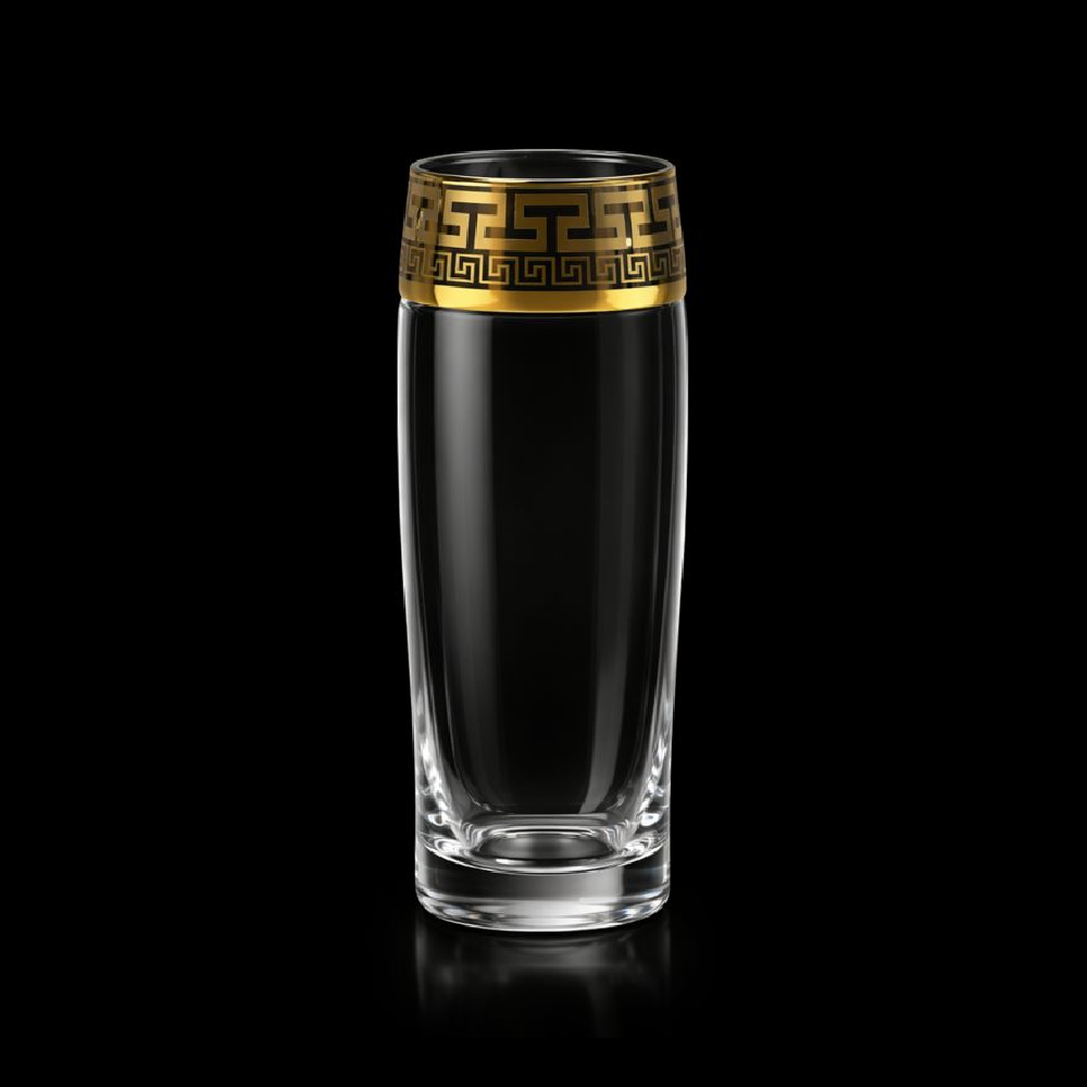 GLASS BEER DOUBLE WALL GOLD SMAX 2192-085 (Pack 6) Default Title - MamasJan Crockery