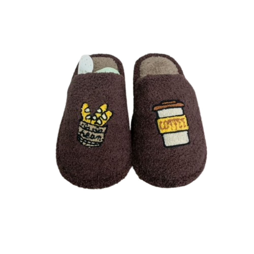 MEN CARPET SLIPPER IR 44-45 COFFEE 25-111 40-45 Default Title - MamasJan KidsWear