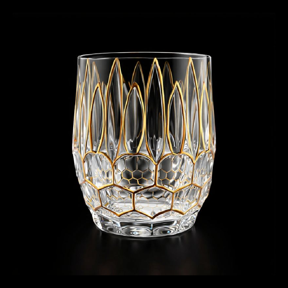 GLASS HONGLI IR GOLDEN MG72210 (Pack 6) Default Title - MamasJan Crockery