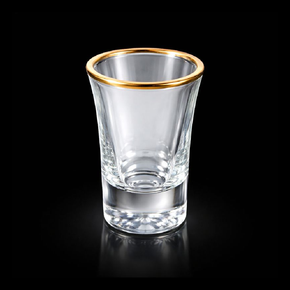 GLASS HONGLI IR SHORT GOLDEN G2102A (Pack of 6) Default Title - MamasJan Crockery