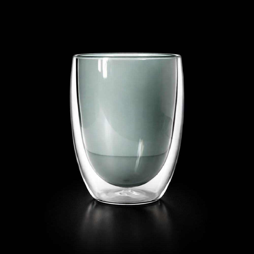 GLASS DOUBLE WALL COLOR 350 ML IR JJ55-57 (Pack of 6) Default Title - MamasJan Crockery