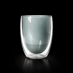 GLASS DOUBLE WALL COLOR 350 ML IR JJ55-57 (Pack of 6) Default Title - MamasJan Crockery