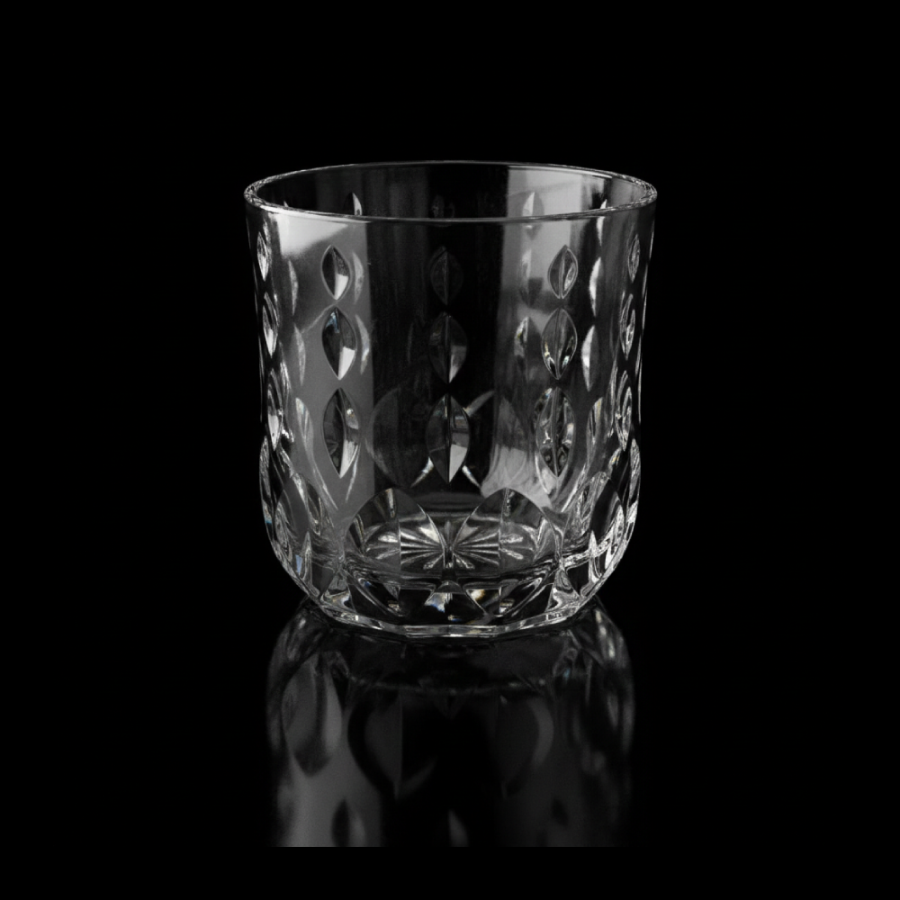 GLASS ACRYLIC WATER DROP CUT AC105 (Pack 6) Default Title - MamasJan Crockery