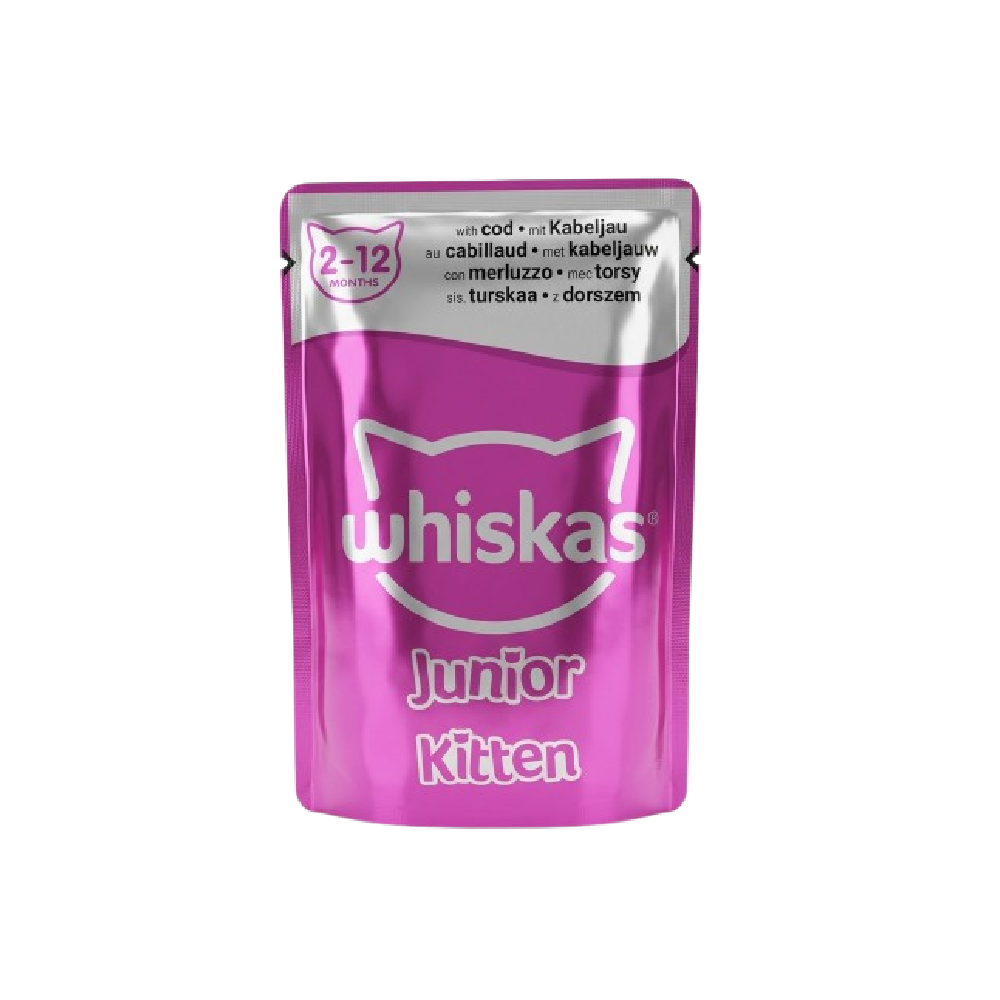 WHISKAS CAT FOOD JUNIOR KITTEN 2-12 MONTH 85 GM Default Title - MamasJan Grocery Nonfood