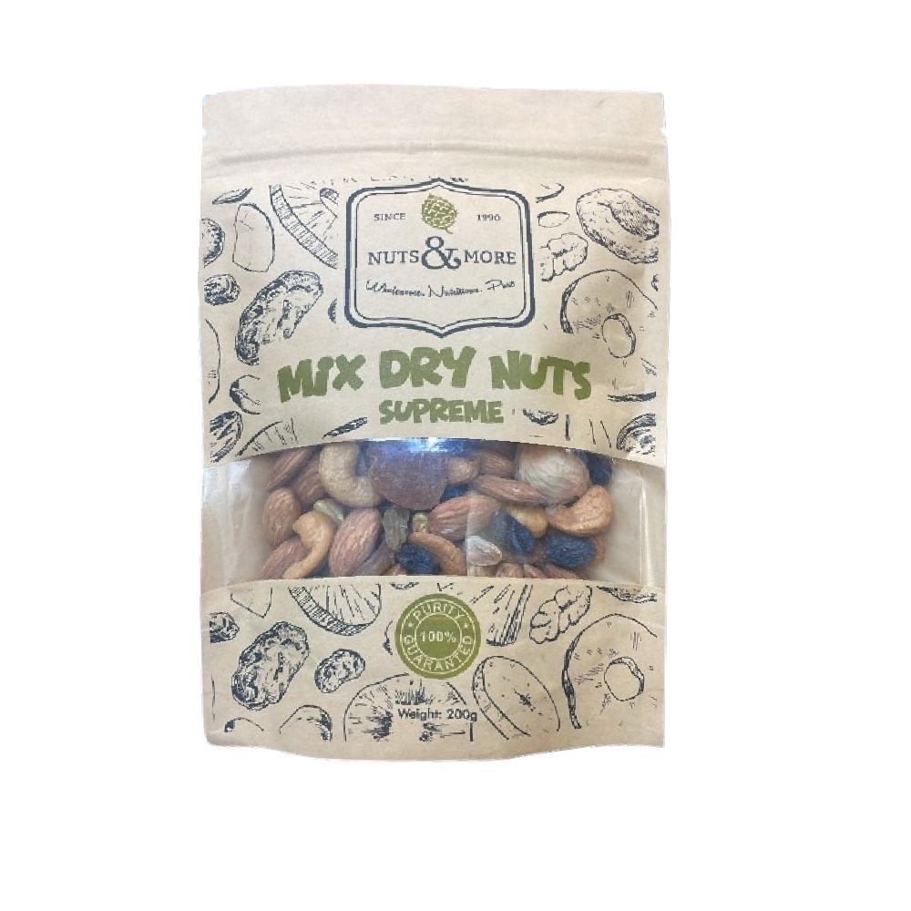 NUTS & MORE MIX DRY NUTS SUPEREME 200GM Default Title - MamasJan Food & Beverages