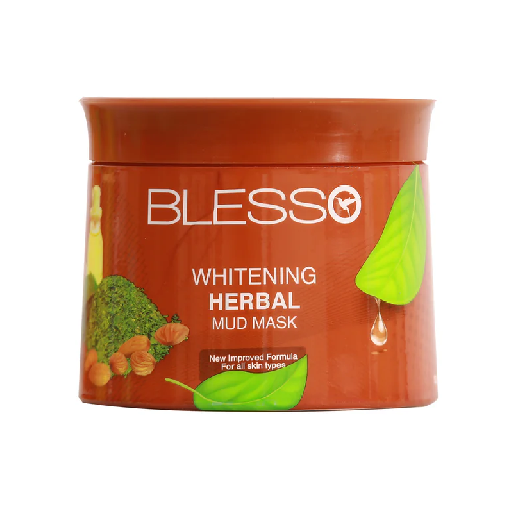 BLESSO NATURALS WHITENING FACIAL HERBAL MUD MASK 100GM Default Title - MamasJan skincare