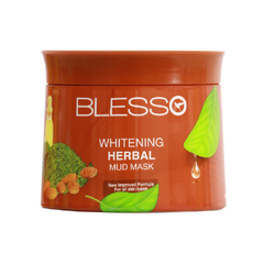 BLESSO NATURALS WHITENING FACIAL HERBAL MUD MASK 100GM Default Title - MamasJan skincare