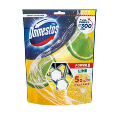 DOMESTOS AIR FRESHNER BLOCK POWER 5 LIME POUCH 5X55 GM Default Title - MamasJan Grocery Nonfood
