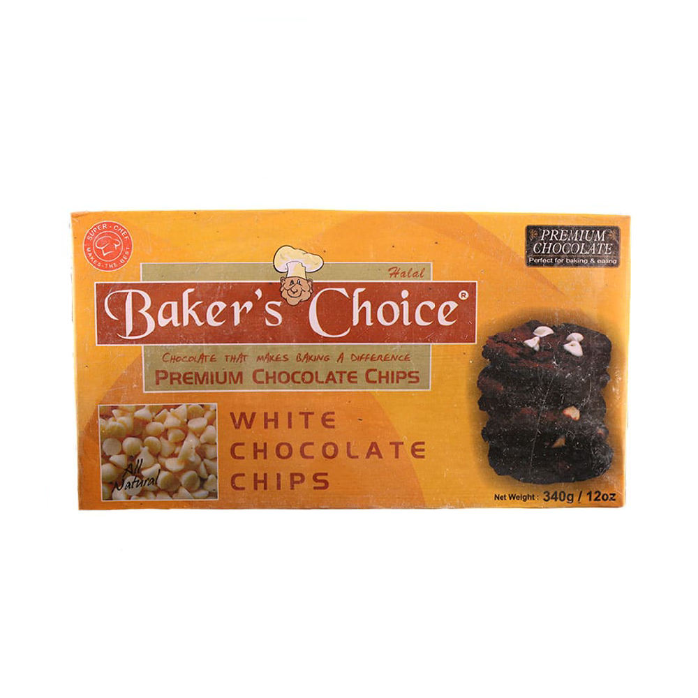 BAKERS CHOICE PREMIUM WHITE CHOCOLATE CHIP 340 GM Default Title - MamasJan Grocery