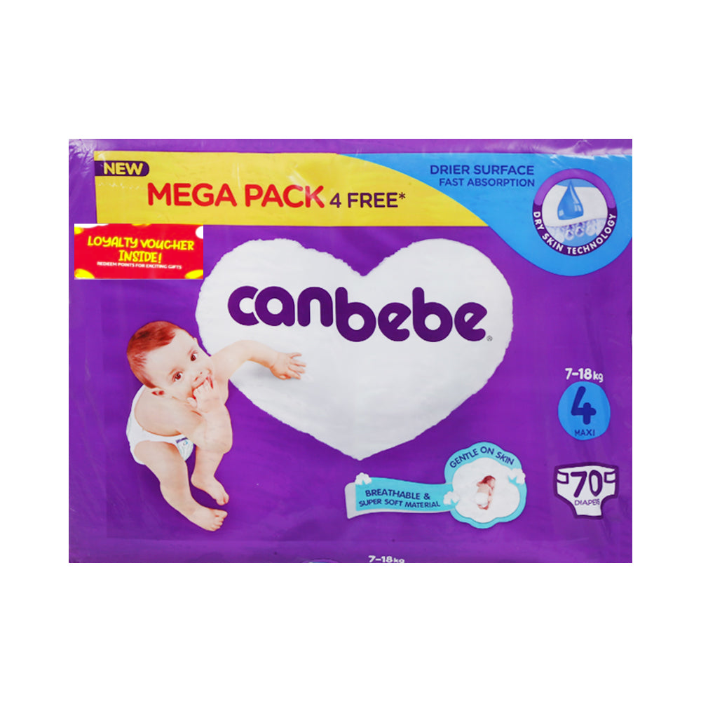 CANBEBE DIAPER MAXI 70 PCS MEGA PACK Default Title - MamasJan Grocery Nonfood