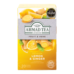 AHMAD TEA BAGS FRUIT & HERB LEMON & GINGER 40 GM Default Title - MamasJan Grocery