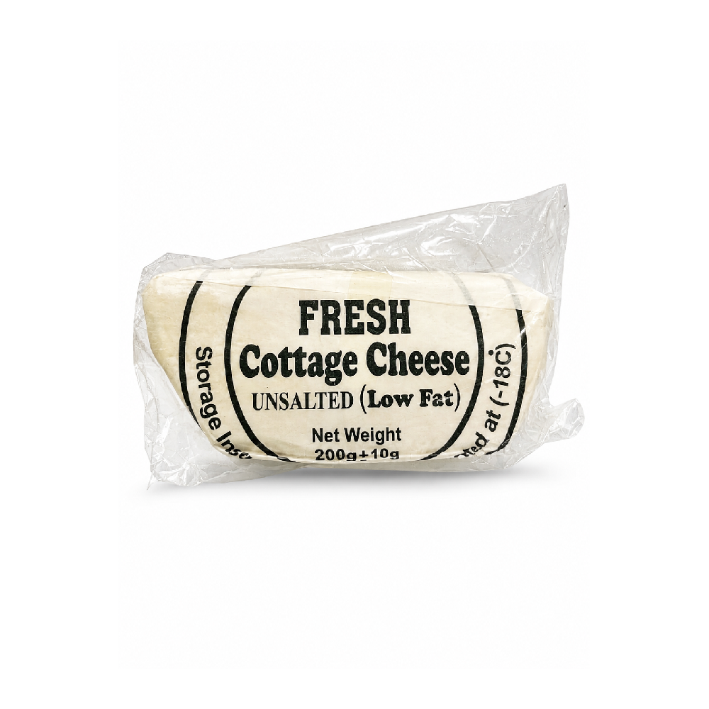 HALAL LOW FAT COTTAGE CHEESE UNSALTED 200 GM Default Title - MamasJan Grocery