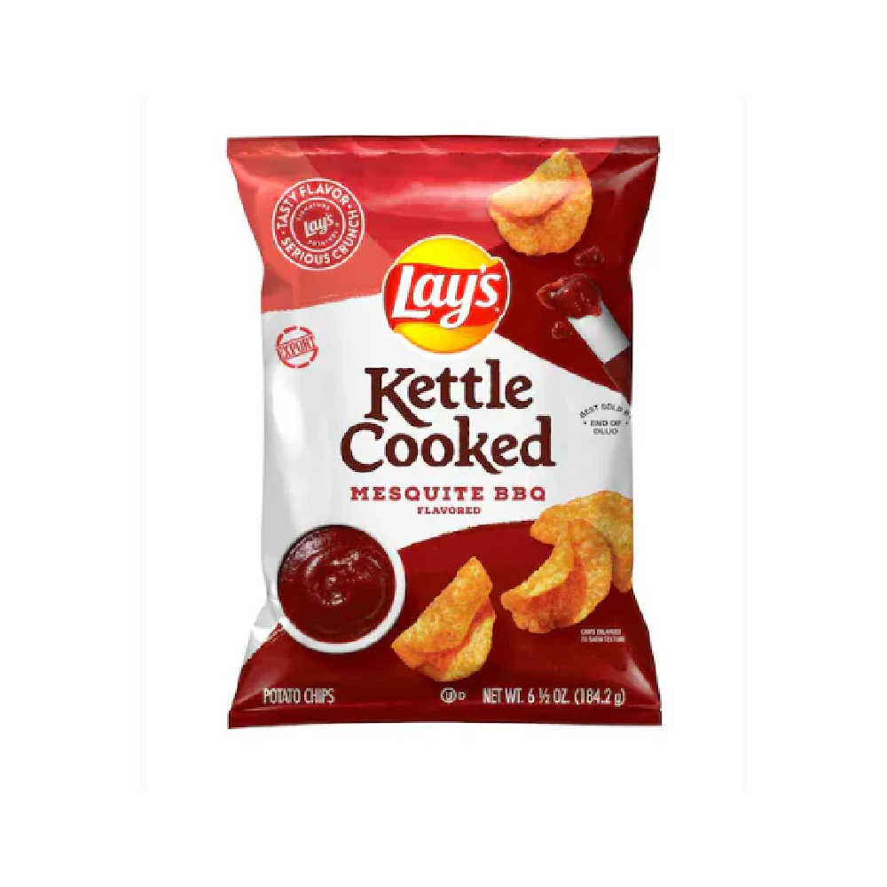 LAYS KETTLE COOKED CHIPS MESQUITE BBQ 184.2 GM Default Title - MamasJan GroceryFoods