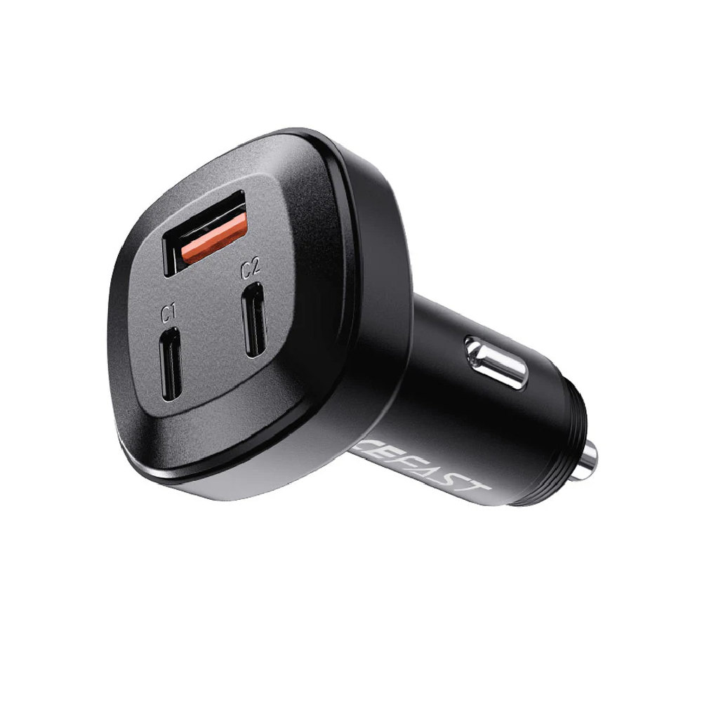 66W Dual USB-C + USB-A Three Port Metal Car Charger Default Title - MamasJan Phone & Accessories