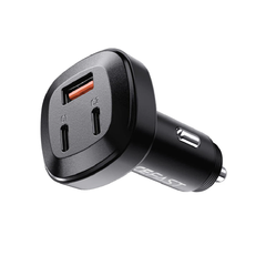 66W Dual USB-C + USB-A Three Port Metal Car Charger Default Title - MamasJan Phone & Accessories