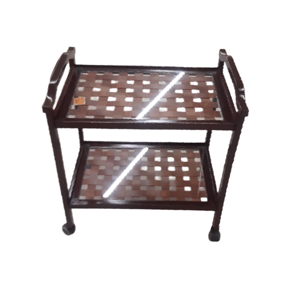 Tea Trolley Net 2 Shelf L-Brown Default Title - MamasJan Household