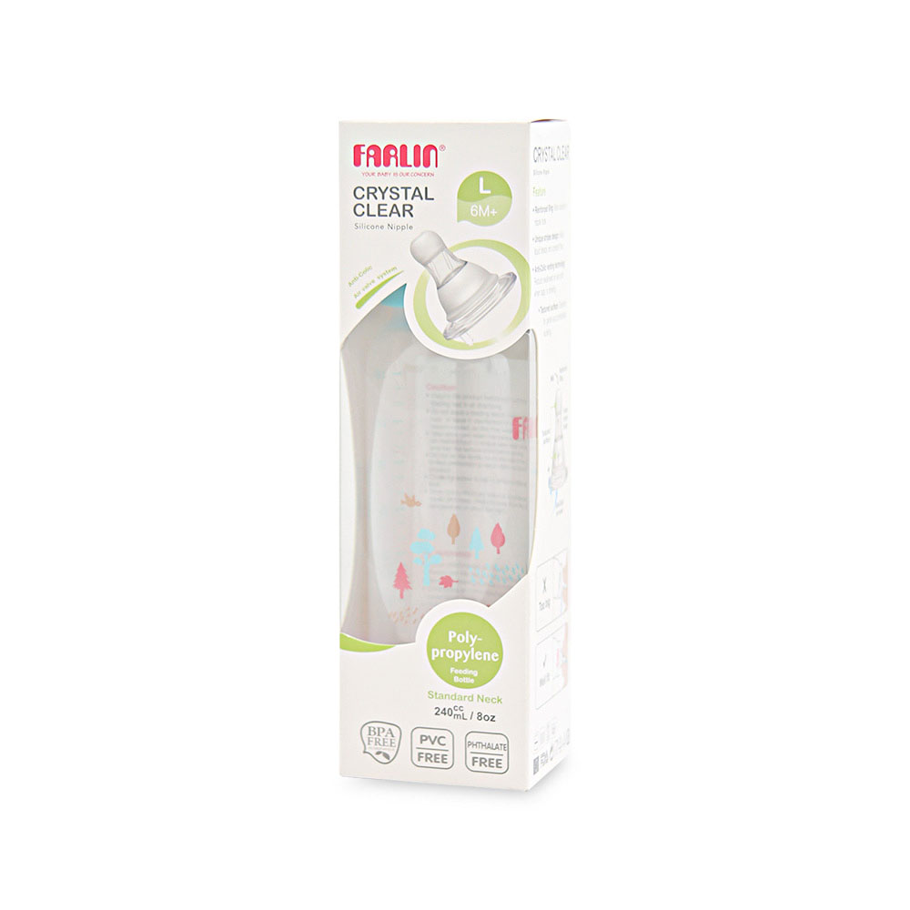 FARLIN BABY FEEDING BOTTLE MOMFIT 3M+240 ML AB-41012-B Default Title - MamasJan Grocery Nonfood