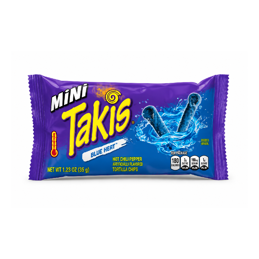 TAKIS CHIPS MINI BLUE HEAT HOT CHILI PEPPER 35 GM Default Title - MamasJan Grocery Food