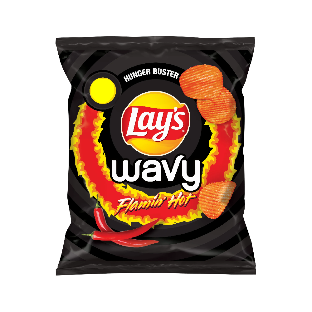 LAYS WAVY FLAMIN HOT CHIPS 45 GM Default Title - MamasJan GroceryFoods