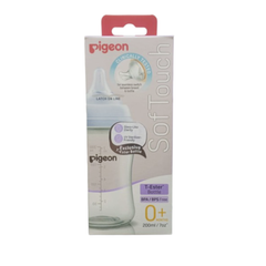 PIGEON FEEDING BOTTLE SOFT TOUCH 0M+ 200 ML 79444 Default Title - MamasJan Grocery Nonfood