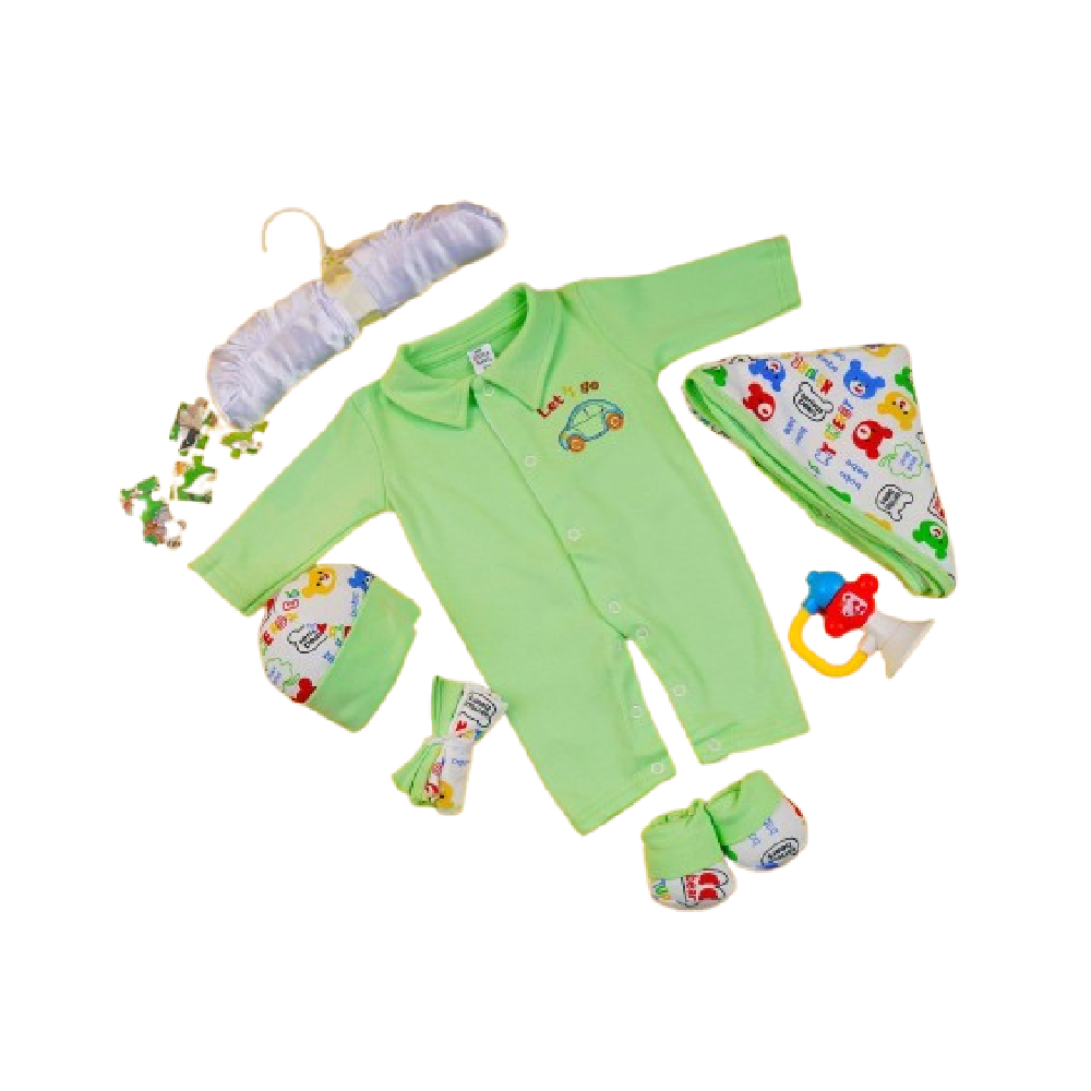 BABY HANGER GIFT SET 10PC BOX NICE & EASY GREEN MZS-24 Default Title - MamasJan KidsWear