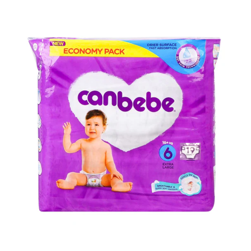 CANBEBE DIAPER COMFORT DRY EXTRA LARGE 6 19PCS 16 KG Default Title - MamasJan Grocery Nonfood