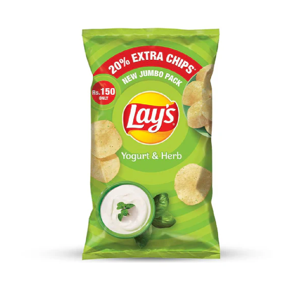 LAYS YOGURT & HERB CHIPS 120 GM Default Title - MamasJan Grocery