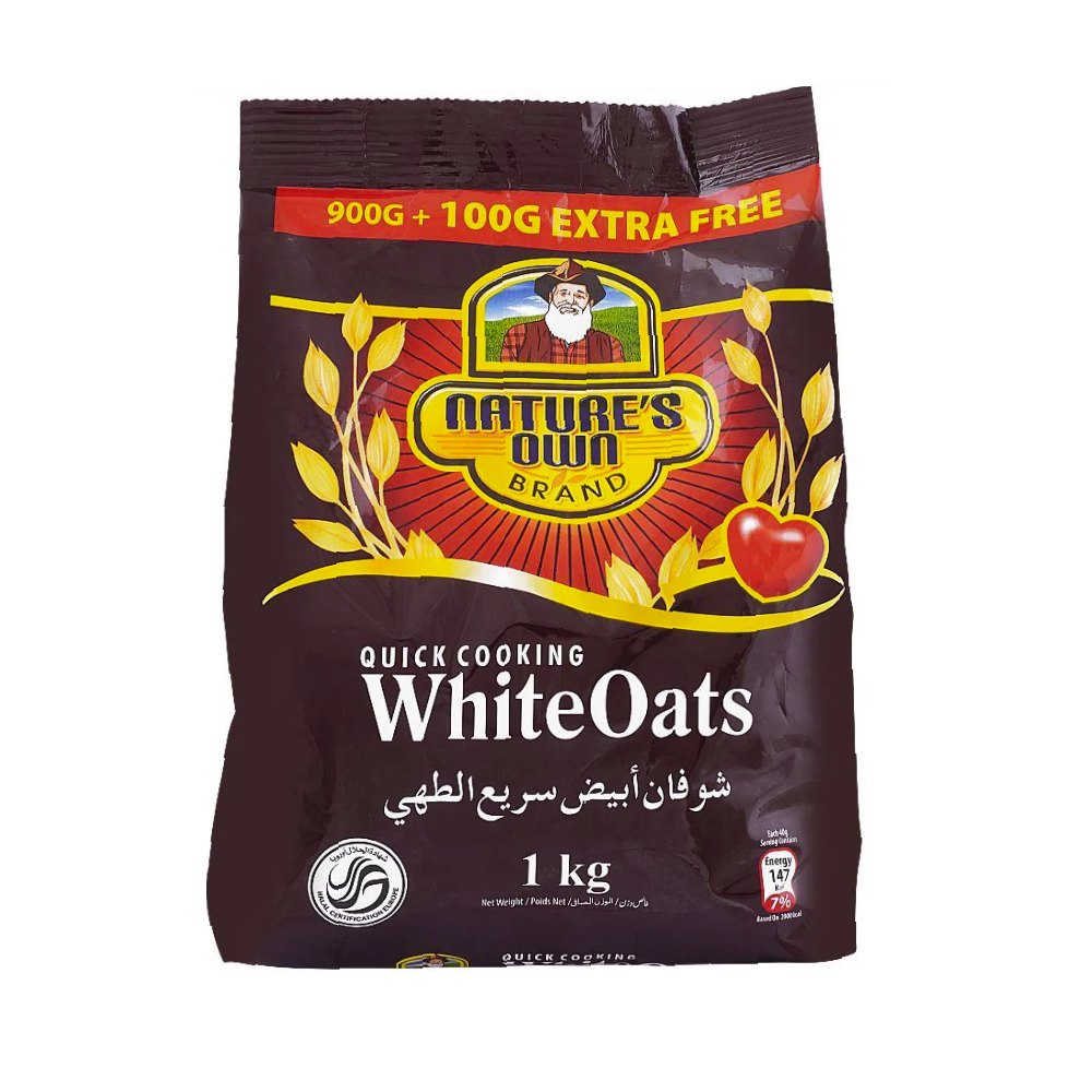 NATURES OWN CEREAL WHITE OATS POUCH 1000 GM Default Title - MamasJan Grocery