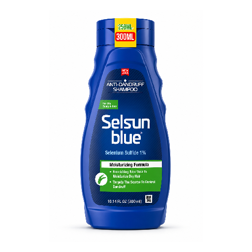 SELSUN BLUE ANTI DANDRUFF SHAMPOO MOISTURIZING ALOE 300ML Default Title - MamasJan Grocery Nonfood