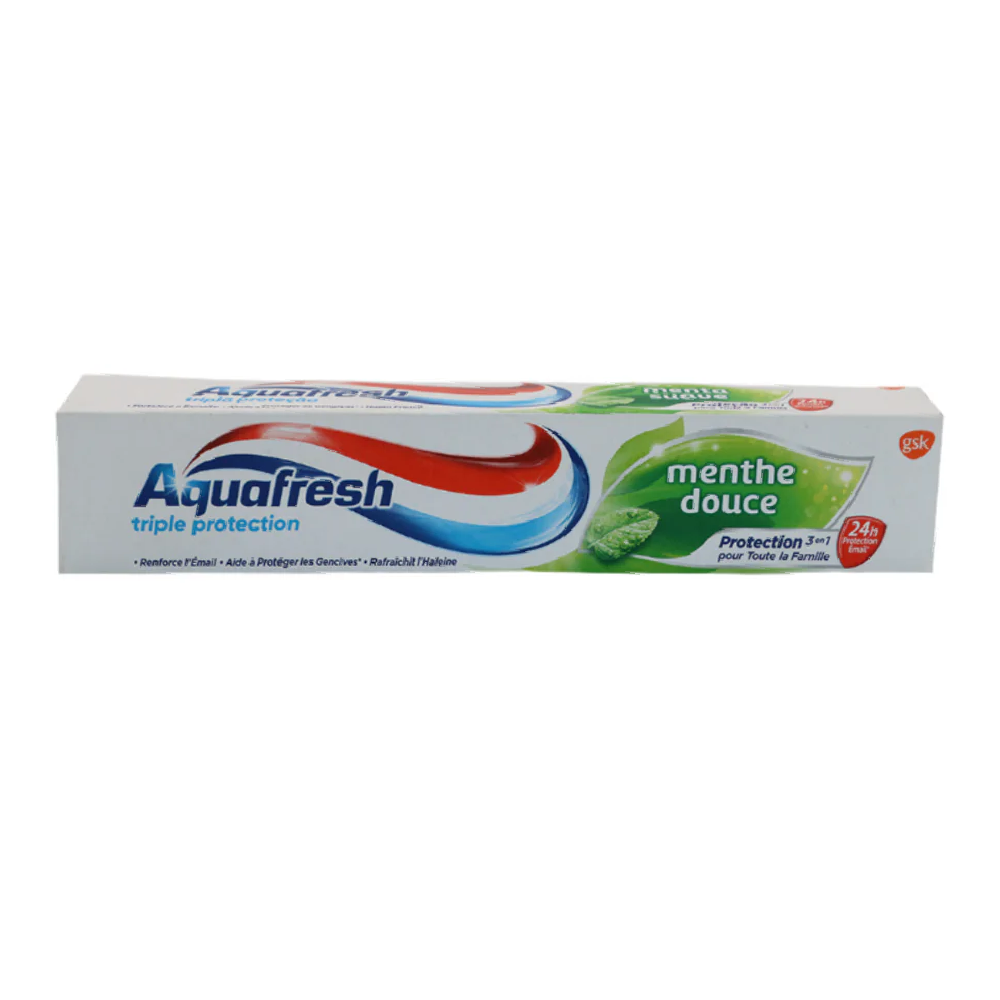 AQUAFRESH TOOTH PASTE MENTHE DOUCE 3IN1 24H 75 ML Default Title - MamasJan Grocery Nonfood