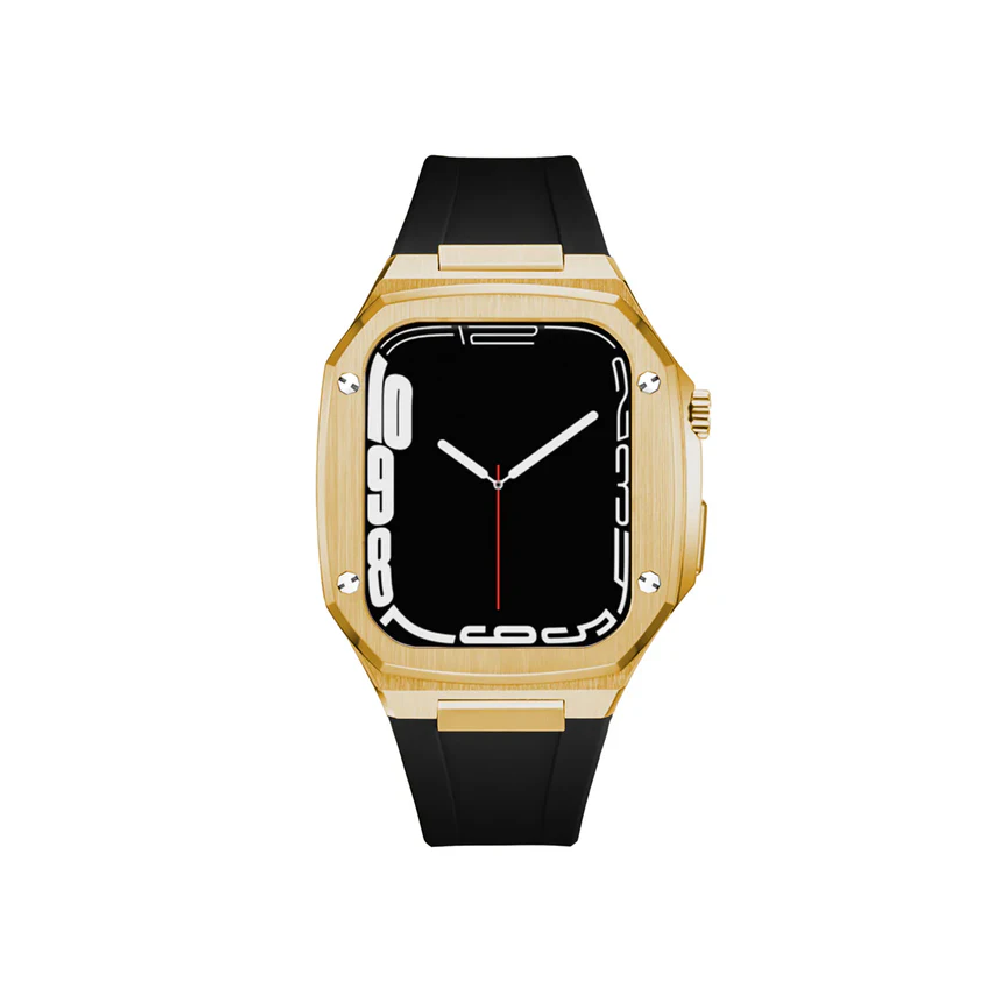Apple Watch Modification Kit White Bezel with White Rubber Strap / 45MM - MamasJan Bands & Digital Watches