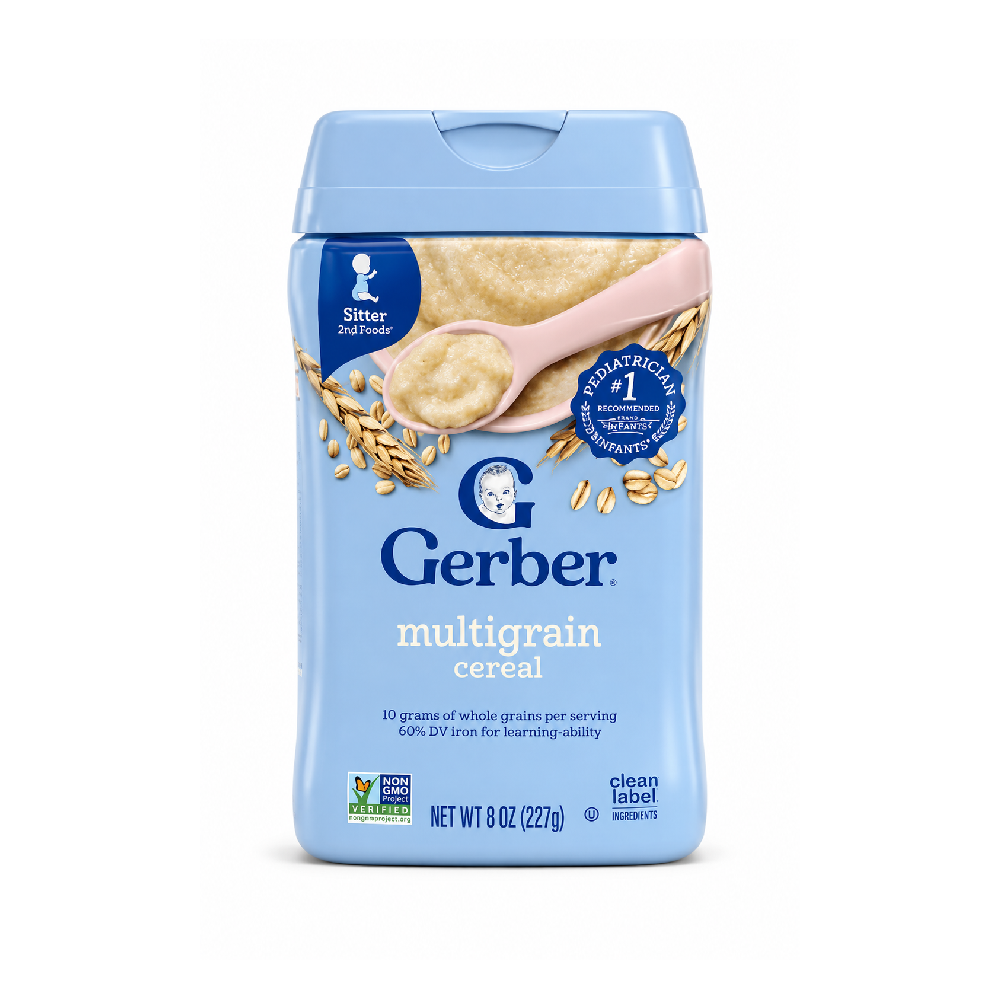 GERBER BABY CEREAL MULTIGRAIN 227 GM Default Title - MamasJan GroceryFoods
