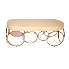 STOOL LARGE TWO SEATER RING GOLDEN Default Title - MamasJan Household