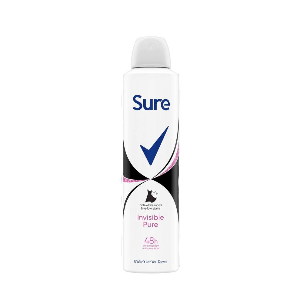 SURE DEODORANT INVISIBLE PURE WOMEN 250 ML Default Title - MamasJan Grocery Nonfood