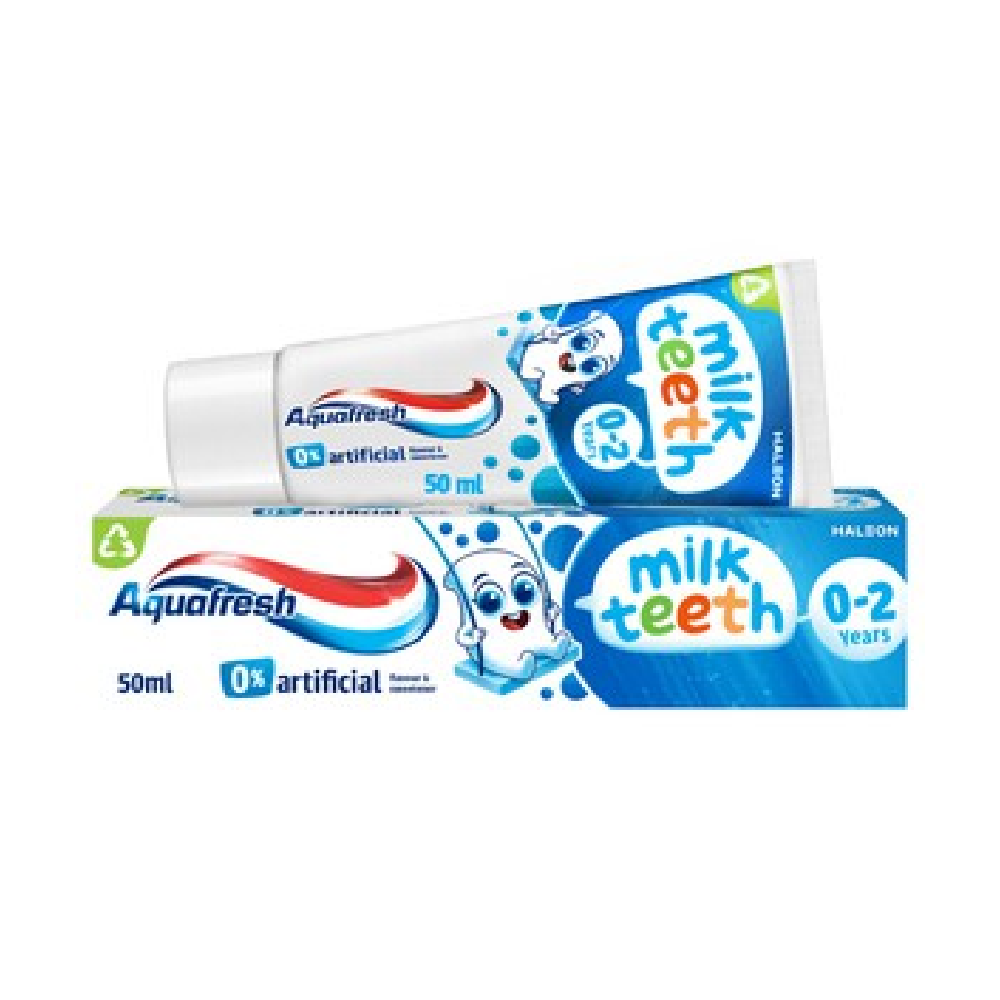 AQUAFRESH KIDS TOOTH PASTE MILK TEETH 0 TO 2 YEARS 50 ML Default Title - MamasJan Grocery Nonfood