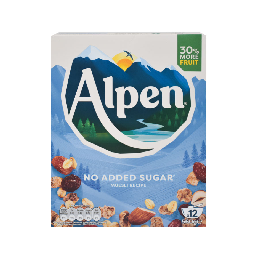 ALPEN CEREAL NO ADDED SUGAR SWISS STYLE MUESLI 560 GM Default Title - MamasJan Grocery