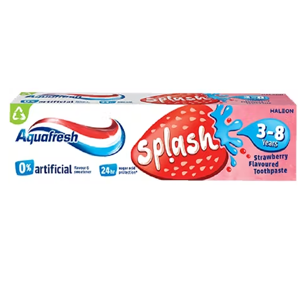 AQUAFRESH TOOTH PASTE SPLASH STRAWBERRY 3-8 YEAR 50 ML Default Title - MamasJan Grocery Nonfood