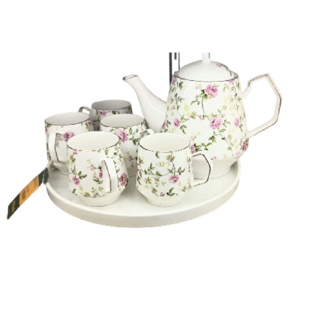 COFFEE SET 9PC CERAMIC REVOLVING IR SW-FA-24 Default Title - MamasJan Crockery