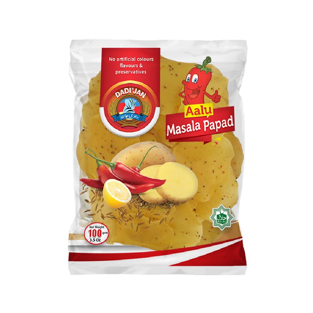 DADI JAN AALU MASALA PAPAD 100 GM Default Title - MamasJan Grocery