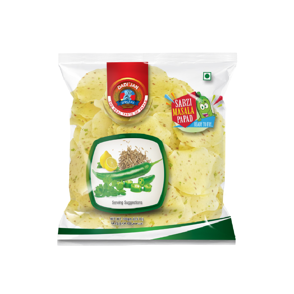 DADI JAN SABZI MASALA PAPAD 100 GM Default Title - MamasJan Grocery