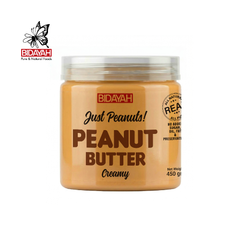 BIDAYAH PURE & NATURAL CREAMY PEANUT BUTTER ZERO ADDITIVES 450 GM Default Title - MamasJan GroceryFoods